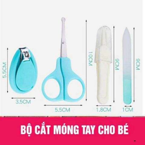 Bộ Dụng Cụ Cắt Móng Tay Cho Bé Hình Viên Thuốc - An Toàn, Tiện Lợi, Giữ Sạch Móng Tay Cho Trẻ, Bộ 4 Dụng Cụ Hằng Ngày