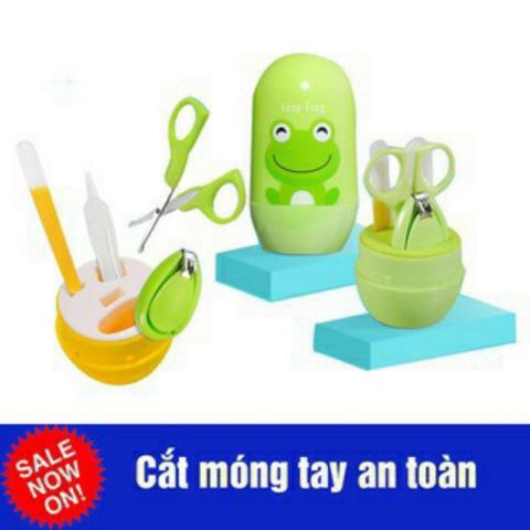 Bộ Dụng Cụ Cắt Móng Tay Cho Bé Hình Viên Thuốc - An Toàn, Tiện Lợi, Giữ Sạch Móng Tay Cho Trẻ, Bộ 4 Dụng Cụ Hằng Ngày