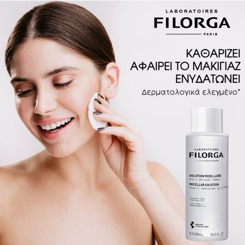 Nước Tẩy Trang Filorga Micellar Solution 400ml - Dưỡng Ẩm Chống Lão Hoá, Tẩy Trang Sạch Sâu Cho Da Nhạy Cảm, Giảm Viêm Mụn