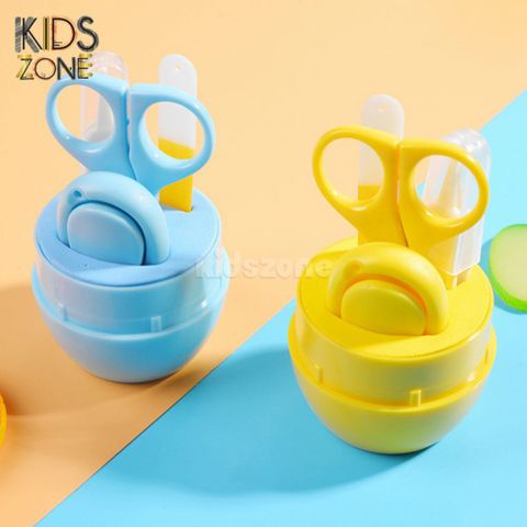 Bộ Dụng Cụ Cắt Móng Tay Cho Trẻ Em - 4 Chi Tiết Hộp Hình Thú Dễ Thương - An Toàn, Gọn Nhẹ, Thích Hợp Cho Bé Sơ Sinh