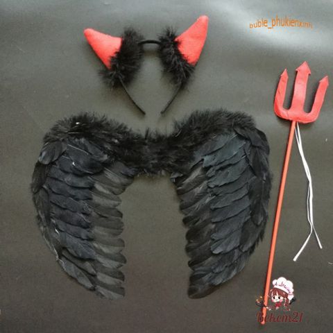 Cánh Thiên Thần Đen Trắng Lông Mềm Cho Người Lớn - Phụ Kiện Cosplay Hoàn Hảo, Quà Tặng Sinh Nhật độc đáo