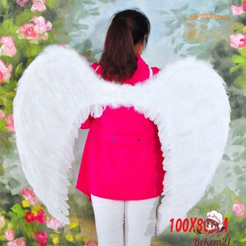 Cánh Thiên Thần Đen Trắng Lông Mềm Cho Người Lớn - Phụ Kiện Cosplay Hoàn Hảo, Quà Tặng Sinh Nhật độc đáo