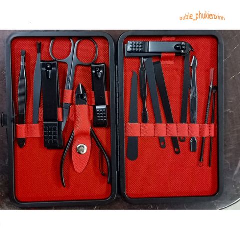 Bộ Dụng Cụ Cắt và Bấm Móng Tay Titan Không Gỉ - Hộp Da Sang Trọng Cầm Tay - Quà Tặng Thích Hợp Cho Phái Đẹp