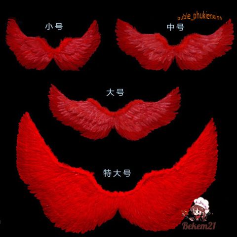 Cánh Thiên Thần Đỏ Phát Sáng - Bộ Phụ Kiện Hóa Trang Halloween Cho Bé Gái Với Băng Đô và Đũa Phép, Độc Đáo và Thú Vị
