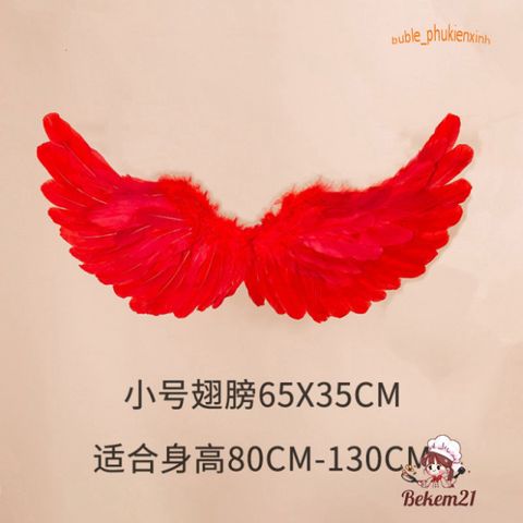 Cánh Thiên Thần Đỏ Phát Sáng - Bộ Phụ Kiện Hóa Trang Halloween Cho Bé Gái Với Băng Đô và Đũa Phép, Độc Đáo và Thú Vị