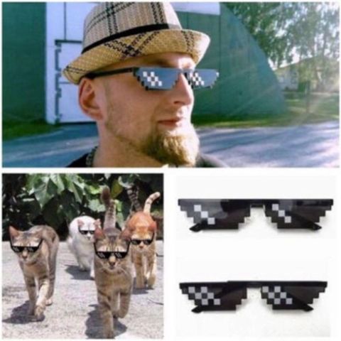 Kính Mát Thug Life Đen - Kính Chống Nắng Phong Cách Meme 