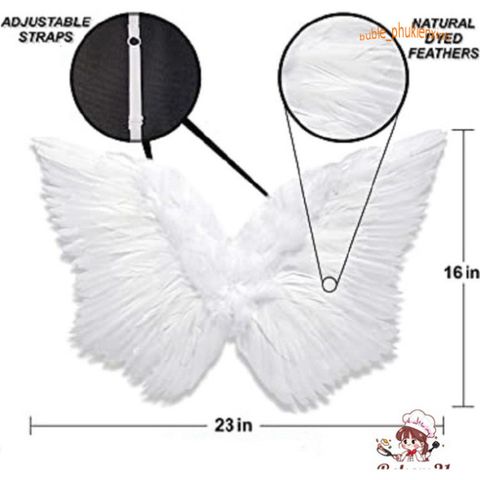 Cánh Thiên Thần Halloween Dễ Thương Siêu Nhẹ Bằng Lông Vũ - Phụ Kiện Hóa Trang Cho Tiệc Cosplay và Sự Kiện Giải Trí