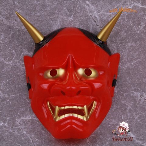 Mặt Nạ Hóa Trang Oni Noh Hannya Halloween - Quỷ Vương Đỏ/Trắng/Đen (5 Màu) Độc Đáo Cho Dịp Hóa Trang
