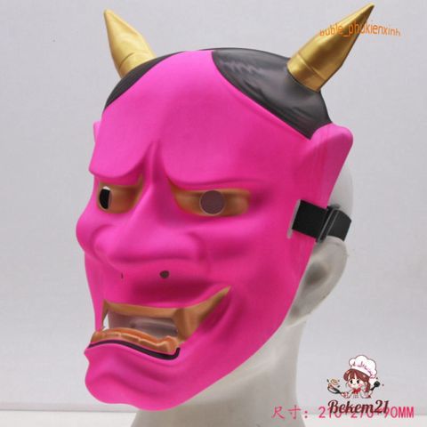 Mặt Nạ Hóa Trang Oni Noh Hannya Halloween - Quỷ Vương Đỏ/Trắng/Đen (5 Màu) Độc Đáo Cho Dịp Hóa Trang