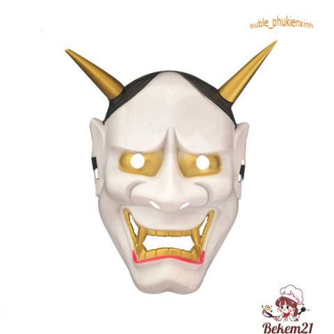 Mặt Nạ Hóa Trang Oni Noh Hannya Halloween - Quỷ Vương Đỏ/Trắng/Đen (5 Màu) Độc Đáo Cho Dịp Hóa Trang