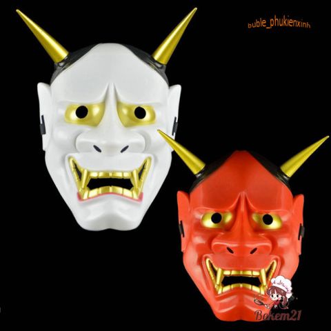 Mặt Nạ Hóa Trang Oni Noh Hannya Halloween - Quỷ Vương Đỏ/Trắng/Đen (5 Màu) Độc Đáo Cho Dịp Hóa Trang