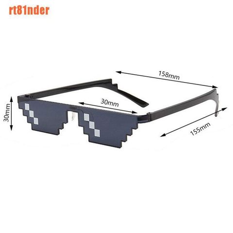 Kính Mát Phong Cách Thug Life 8 Bit Pixel - Kính Mosaics Unisex Độc Đáo Cho Game Thủ - Tặng Quà Thú Vị