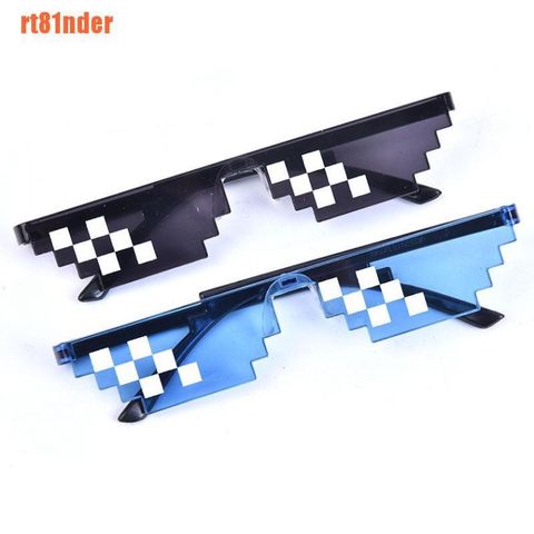 Kính Mát Phong Cách Thug Life 8 Bit Pixel - Kính Mosaics Unisex Độc Đáo Cho Game Thủ - Tặng Quà Thú Vị