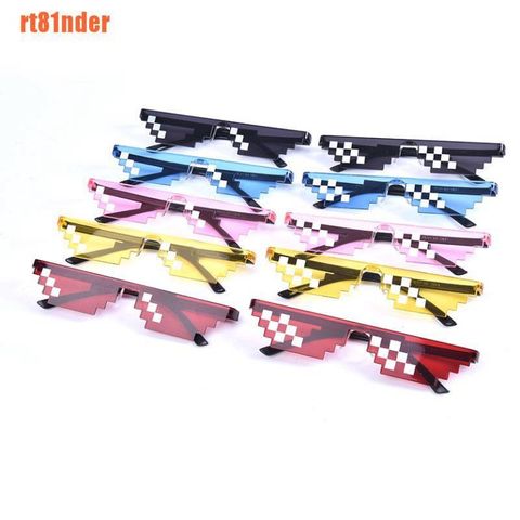 Kính Mát Phong Cách Thug Life 8 Bit Pixel - Kính Mosaics Unisex Độc Đáo Cho Game Thủ - Tặng Quà Thú Vị