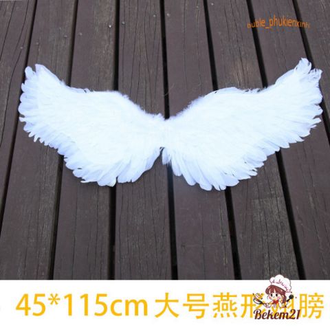 Cánh Thiên Thần Hóa Trang Trẻ Em Gemvan - Cánh Lông Vũ Bạch Để Tiệc Halloween, Cosplay, Chụp Ảnh, Lễ Hội