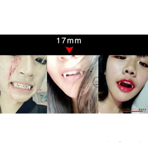 Răng Nanh Giả Răng Khểnh Cao Cấp 17mm, 19mm - Cosplay Hóa Trang + Keo Dán 50K Tặng Kèm