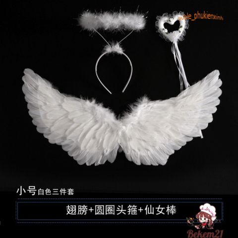 Cánh Thiên Thần Trắng Cosplay Halloween - Phụ Kiện Độc Đáo Cho Tiệc Tùng, TikTok, Chụp Ảnh - Lông Vũ An Toàn, Thân Thiện Môi Trường