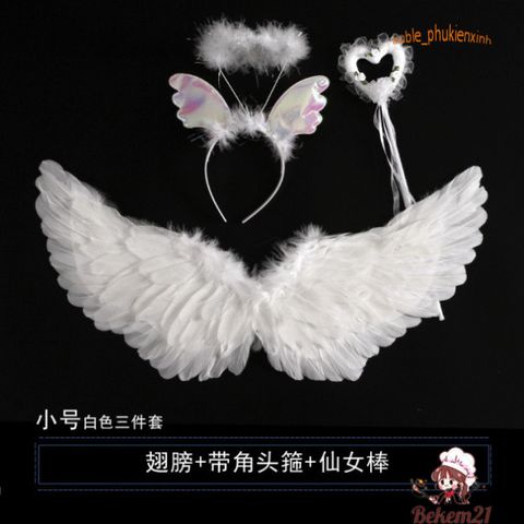 Cánh Thiên Thần Trắng Cosplay Halloween - Phụ Kiện Độc Đáo Cho Tiệc Tùng, TikTok, Chụp Ảnh - Lông Vũ An Toàn, Thân Thiện Môi Trường