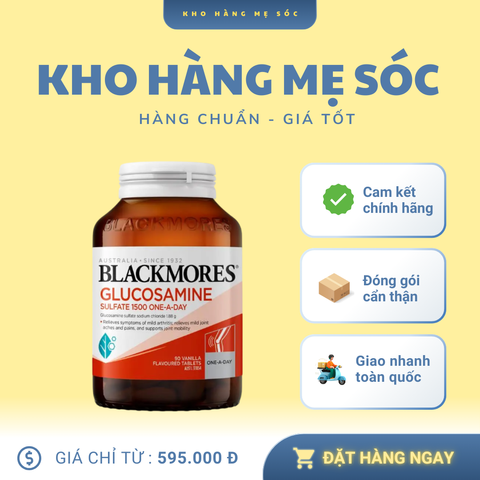Viên Uống Hỗ Trợ Khớp Gối Blackmores Glucosamine Sulfate 1500mg - 90 Viên Ngày, Duy Trì Vận Động Linh Hoạt, Sản Xuất Tại Úc