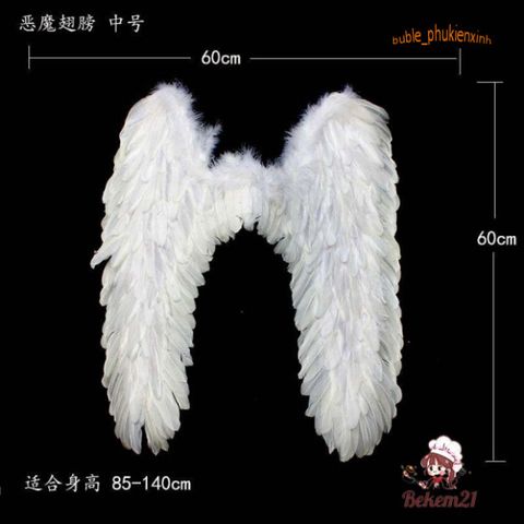 Đôi Cánh Thiên Thần Cosplay Trắng Cho Bé - 7 Kích Cỡ Phù Hợp Biểu Diễn, Hóa Trang, Chụp Ảnh Tiệc Tùng