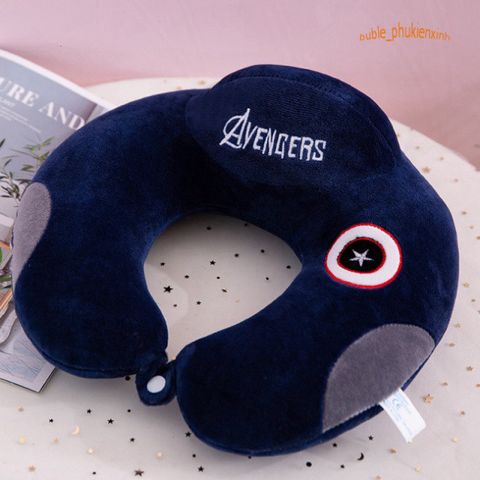 Gối Hỗ Trợ Cổ Avengers - Gối Du Lịch Dễ Thương Cho Giấc Ngủ Thoải Mái, Dành Cho Người Lớn Và Trẻ Em, Chất Liệu Cao Cấp
