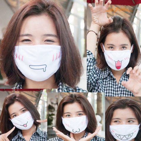 Khẩu Trang Vải Hoạt Hình Dễ Thương - Khẩu Trang Có Thể Giặt, Tái Sử Dụng - Phong Cách Trẻ Trung Bảo Vệ Sức Khỏe
