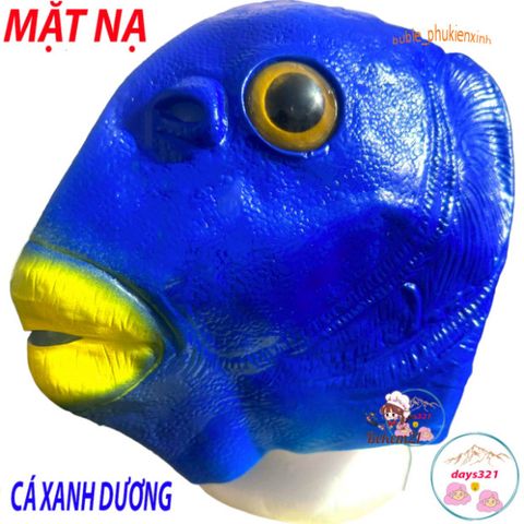 Mặt Nạ Đầu Cá Xanh Silicon Đẹp - Mặt Nạ Hóa Trang Quái Vật Ếch Xanh cho Halloween và Tiệc Tùng, Thoải Mái và Chân Thật