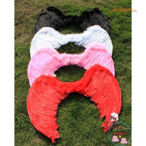 Cánh Thiên Thần Trắng Đính Lông Vũ Kèm Dây Đeo Cho Bé - Trang Trí Tiệc Giáng Sinh, Halloween, Hóa Trang, Đám Cưới