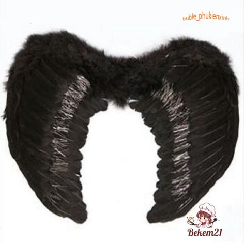 Cánh Thiên Thần Trắng Đính Lông Vũ Kèm Dây Đeo Cho Bé - Trang Trí Tiệc Giáng Sinh, Halloween, Hóa Trang, Đám Cưới