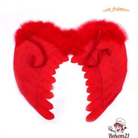 Cánh Thiên Thần Đỏ Trắng Cosplay - Phụ Kiện Chụp Hình Thời Trang Độc Đáo cho Tiệc, Hóa Trang, và Sự Kiện Lễ Hội