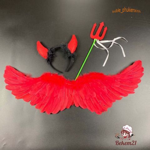 Cánh Thiên Thần Đỏ Trắng Cosplay - Phụ Kiện Chụp Hình Thời Trang Độc Đáo cho Tiệc, Hóa Trang, và Sự Kiện Lễ Hội