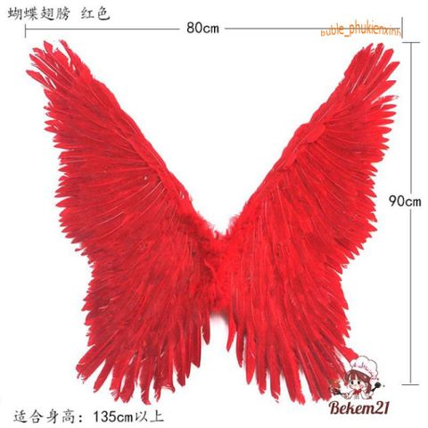 Cánh Thiên Thần Đỏ Trắng Cosplay - Phụ Kiện Chụp Hình Thời Trang Độc Đáo cho Tiệc, Hóa Trang, và Sự Kiện Lễ Hội