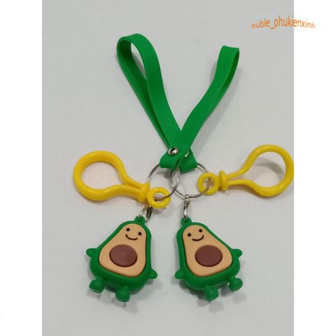 Móc Khóa Hình Quả Bơ Dễ Thương - Keychain Dẻo PVC An Toàn Thời Trang, Phụ Kiện Cho Người Yêu Bơ