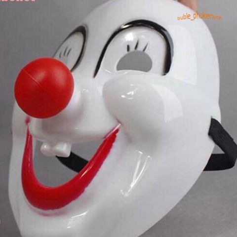 Mặt Nạ Chú Hề Mũi Đỏ Hài Hước - Phụ Kiện Halloween Độc Đáo Cho Lễ Hội, Biểu Diễn Sân Khấu, Hóa Trang Thú Vị