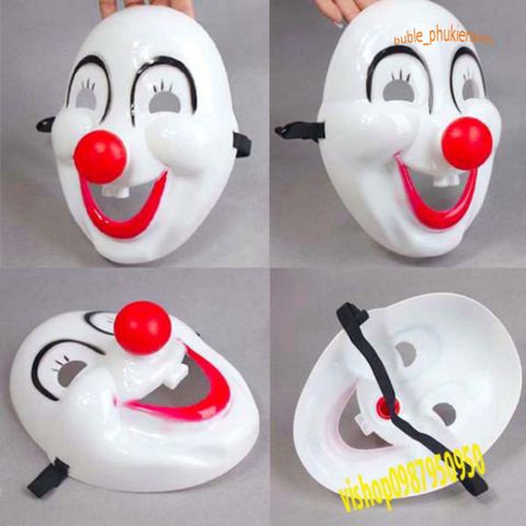 Mặt Nạ Chú Hề Mũi Đỏ Hài Hước - Phụ Kiện Halloween Độc Đáo Cho Lễ Hội, Biểu Diễn Sân Khấu, Hóa Trang Thú Vị