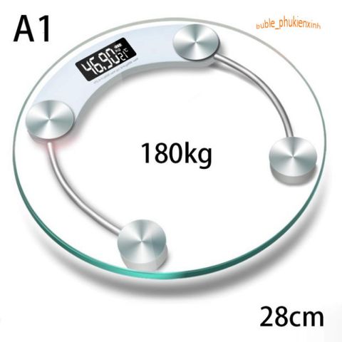 Cân Sức Khỏe Điện Tử Kính Cường Lực Tròn 180Kg - Màn Hình LCD Rõ Ràng, Thiết Kế Gọn Nhẹ Hoàn Hảo Cho Gia Đình