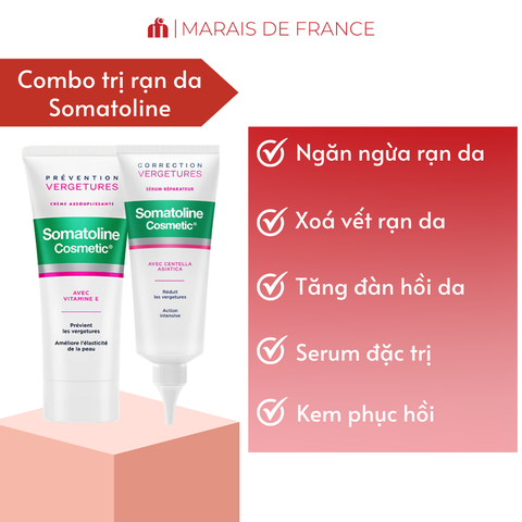 Bộ Serum & Kem Ngăn Ngừa Rạn Da Somatoline Cosmetic – Mờ Rạn, Dưỡng Ẩm Da, Tăng Độ Đàn Hồi Dành Cho Mẹ Bầu