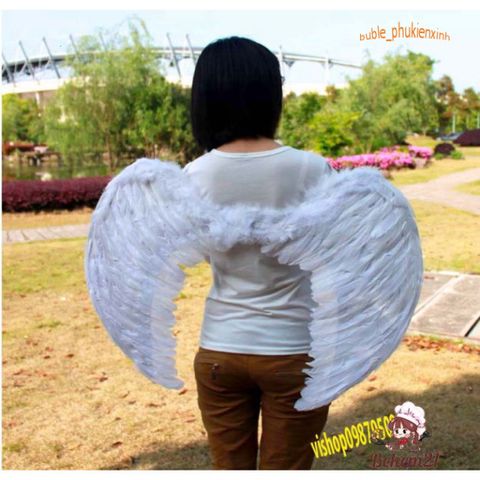 Băng Đô Cánh Lông Vũ Trắng Thiên Thần Cho Bé Gái - Phụ Kiện Hóa Trang Halloween Dễ Thương, Cosplay Tiệc Tùng