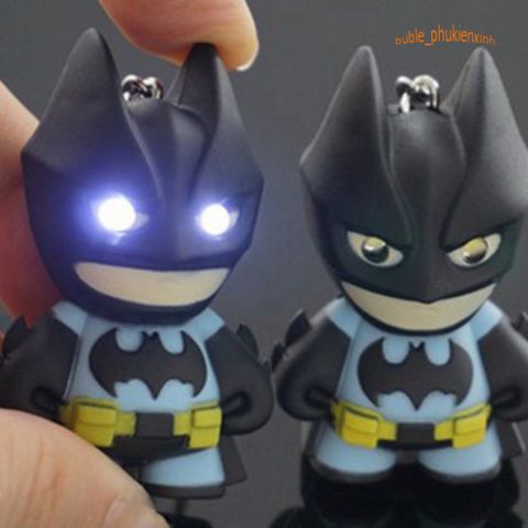 Móc Khóa LED Siêu Anh Hùng Phát Sáng 3 Trong 1 - Âm Thanh Vui Nhộn, Đèn Pin Tiện Dụng Cho Fan Marvel