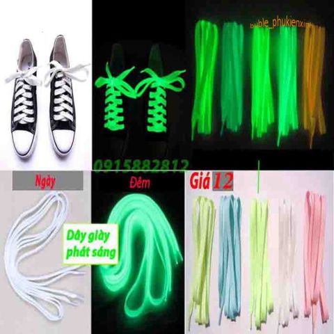 Dây Giày Dạ Quang Phát Sáng - Dây Giày Thể Thao Phản Quang Nhiều Màu Sắc Cho Giày Sneaker - Phụ Kiện Thời Trang Độc Đáo