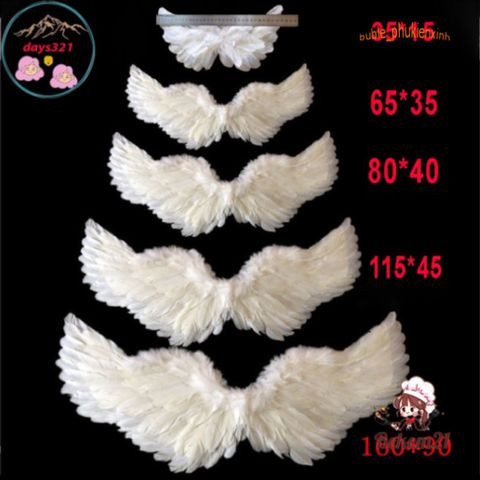 Đôi Cánh Thiên Thần Cosplay Trắng cho Bé - Trang Phục Hóa Trang Tiệc Tùng 27 Cỡ, Hoàn Hảo cho Biểu Diễn và Chụp Ảnh Sự Kiện