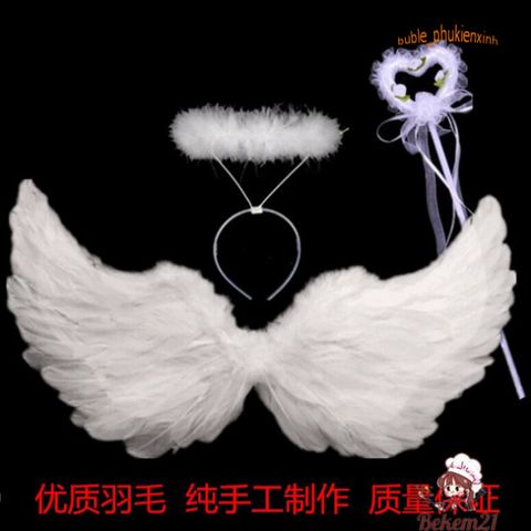 Trang phục Thiên Thần Halloween - Cánh Thiên Thần Lung Linh cho Trẻ Em, Dây Đeo Ngọt Ngào, Phù Hợp Bữa Tiệc và Lễ Hội