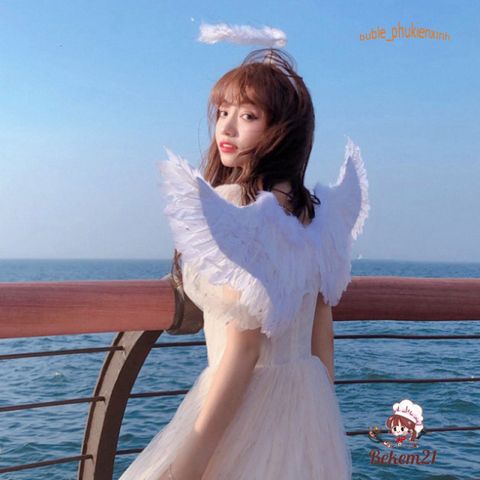 Trang phục Thiên Thần Halloween - Cánh Thiên Thần Lung Linh cho Trẻ Em, Dây Đeo Ngọt Ngào, Phù Hợp Bữa Tiệc và Lễ Hội
