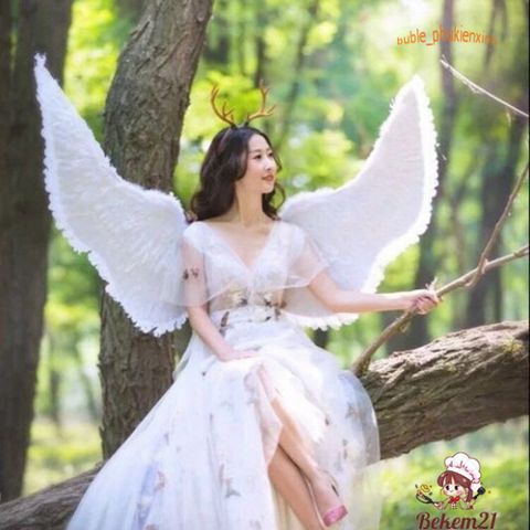 Cánh Thiên Thần Màu Trắng Cosplay cho Bé - Đạo Cụ Halloween và Quay Video TikTok, Sự Kiện Lễ Hội Thời Trang