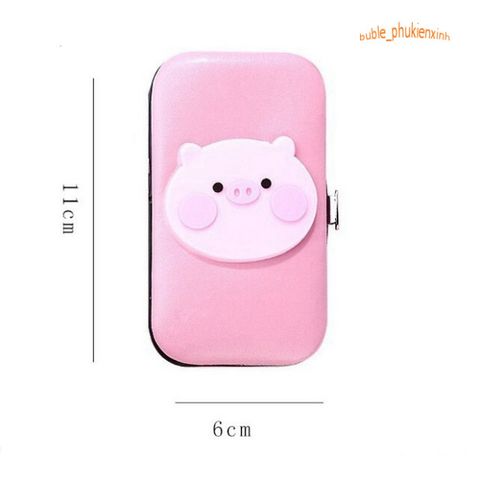 Bộ Dụng Cụ Cắt và Bấm Móng Tay 6 Món Hình Thú Ngộ Nghĩnh Màu Hồng - Dành Cho Trẻ Em, Dễ Sử Dụng và An Toàn