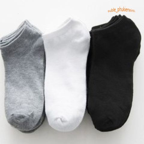 Tất Vớ Trơn Ngắn Nam Nữ - Chất Liệu Cotton Thoải Mái, Đối Tượng Đa Dạng, Thích Hợp Cho Giày Thể Thao và Đi Trong Nhà