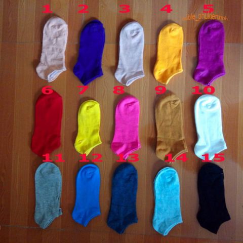 Tất Vớ Trơn Ngắn Nam Nữ - Chất Liệu Cotton Thoải Mái, Đối Tượng Đa Dạng, Thích Hợp Cho Giày Thể Thao và Đi Trong Nhà