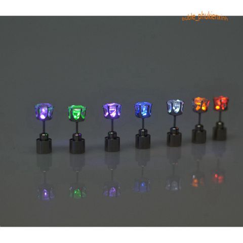 Khuyên tai LED Phát Sáng Độc Đáo - Bông Tai Đính Đá Rhinestone Sang Trọng Dành Cho Nữ, Phong Cách Thời Trang Cuốn Hút