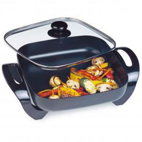 Chảo Điện Đa Năng 3 In 1 SHACHU CS-F1 - Rán, Nướng, Nấu Lẩu An Toàn, Tiết Kiệm Dầu, Điều Chỉnh Nhiệt Độ - Bảo Hành 12 Tháng