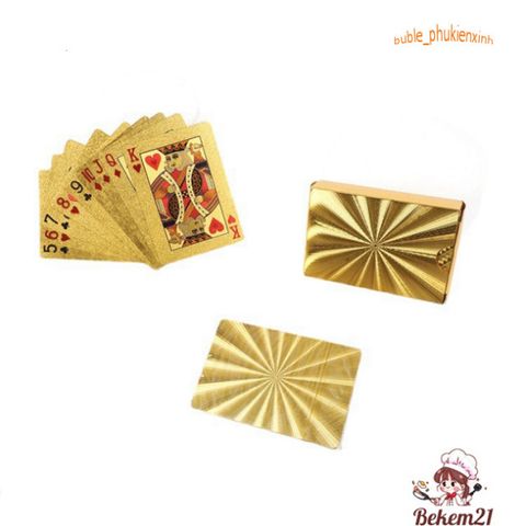 Bài Tây Mạ Vàng 100$ USA Cao Cấp Chống Thấm Nước - Bộ Bài Poker Nhựa PVC Hộp Đựng Sang Trọng, Chơi Game & Ảo Thuật